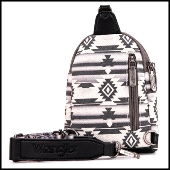 Cotton Canvas Crossbody Sling Bag with Adjustable Strap, 3 Compartments - Picture 6 of 7